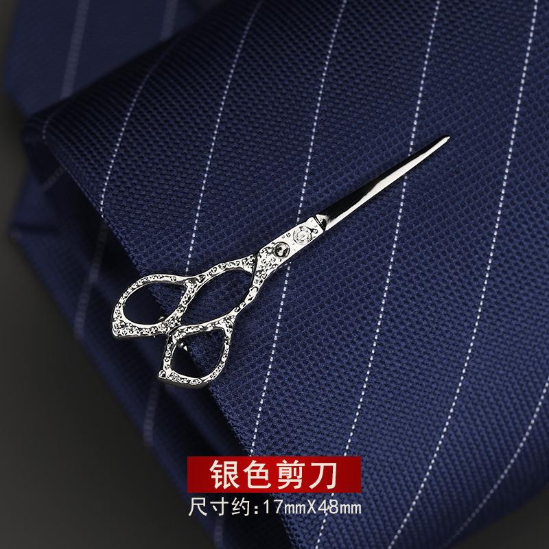 Men'S Tie Clip Men'S Simple Silver Metal Business Wear Fashion High-End Accessories Professional Men'S Pin