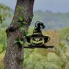 Halloween Kürbis Gartenstecker Metall Jack-O-Lantern Stecker mit Hexenhüten Outdoor Halloween Kürbis Hofschilder Halloween Gartenskulptur Ornament