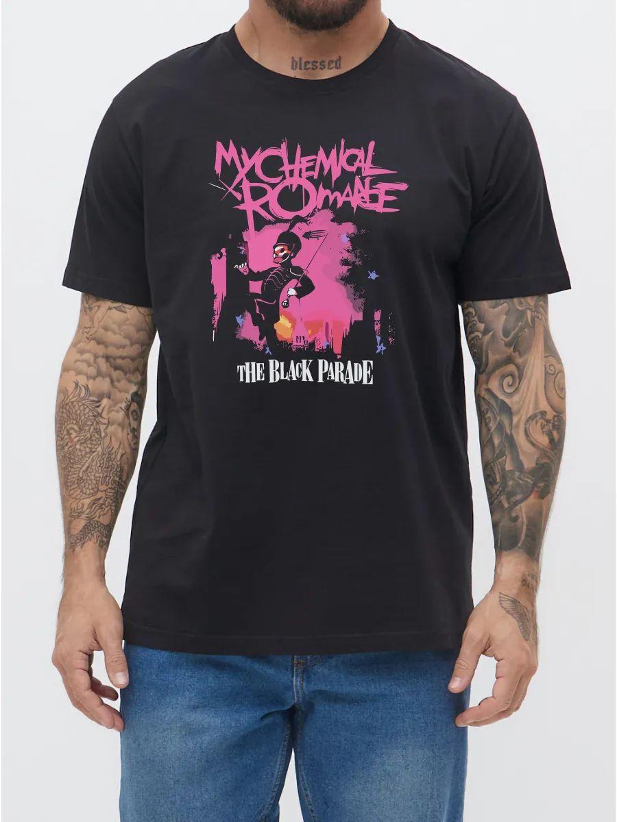 Черный My Chemical Romance (MCR) футболка с рок-тематикой L