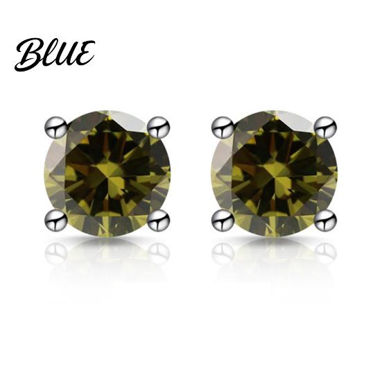 Fashion Jewelry For Women Zirconia Stud Earrings One Carat Main