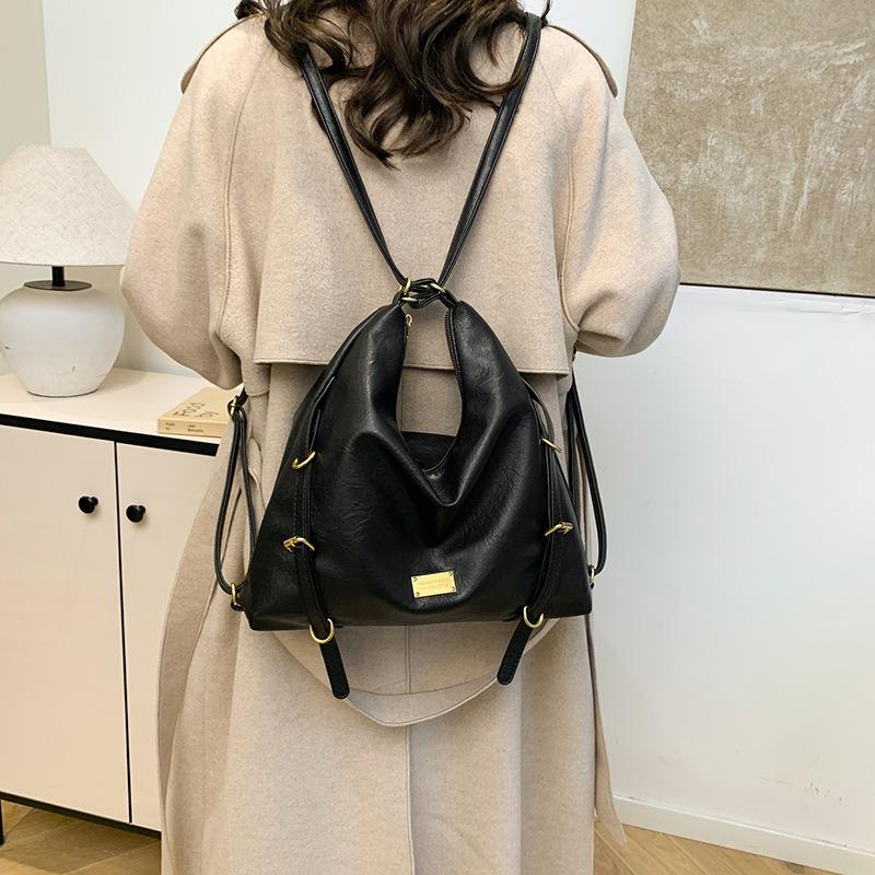 Retro Tragetasche Herbst neu trendige Mode Schulter Rücken große Kapazität multifunktionale Textur Pendler Umhängetasche