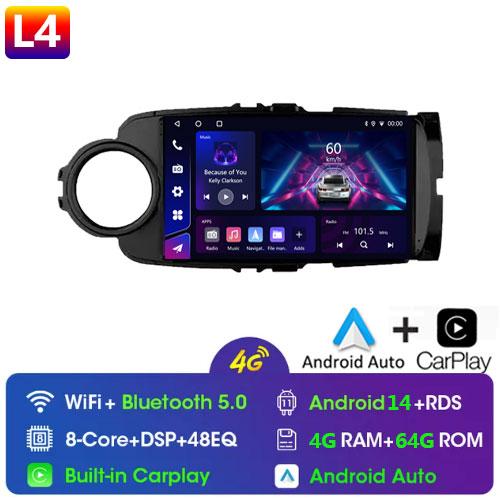 Android 13 Car Radio Multimedia Player For Toyota Yaris 2012 - 2017 RHD/LHD Android Auto Navigation GPS Autoradio Carplay WIFI