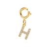 Alphabet initial Letter pendant Zirconia Letter charms for Zircon making Necklace earring Zircon keychain DIY accessories