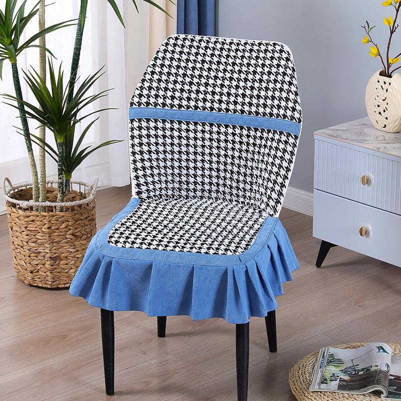 Husă scaun curbat, Husă elastică integrată pentru spătarul scaunului, Husă scaun de dining cu formă specială, Husă scaun semicirculară, Spătar cu pernă