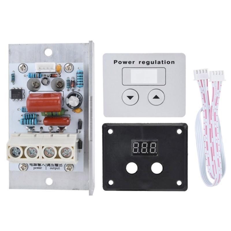 10000W SCR Digital Voltage Regulator AC220V 80A Speed Controlled Dimmer Electronic Voltage Adjuster for Motor Thermostat