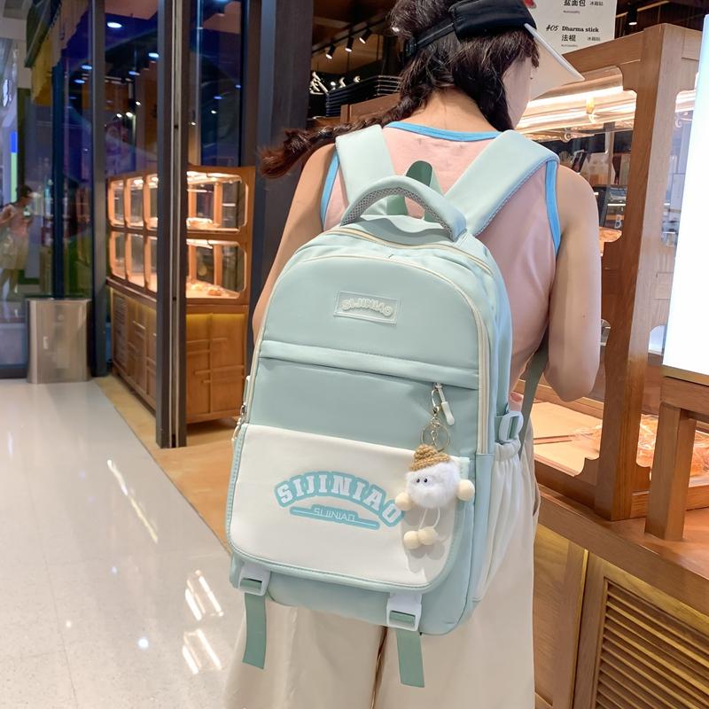 Рюкзак для школьников средней школы с цветными блоками — фото 22