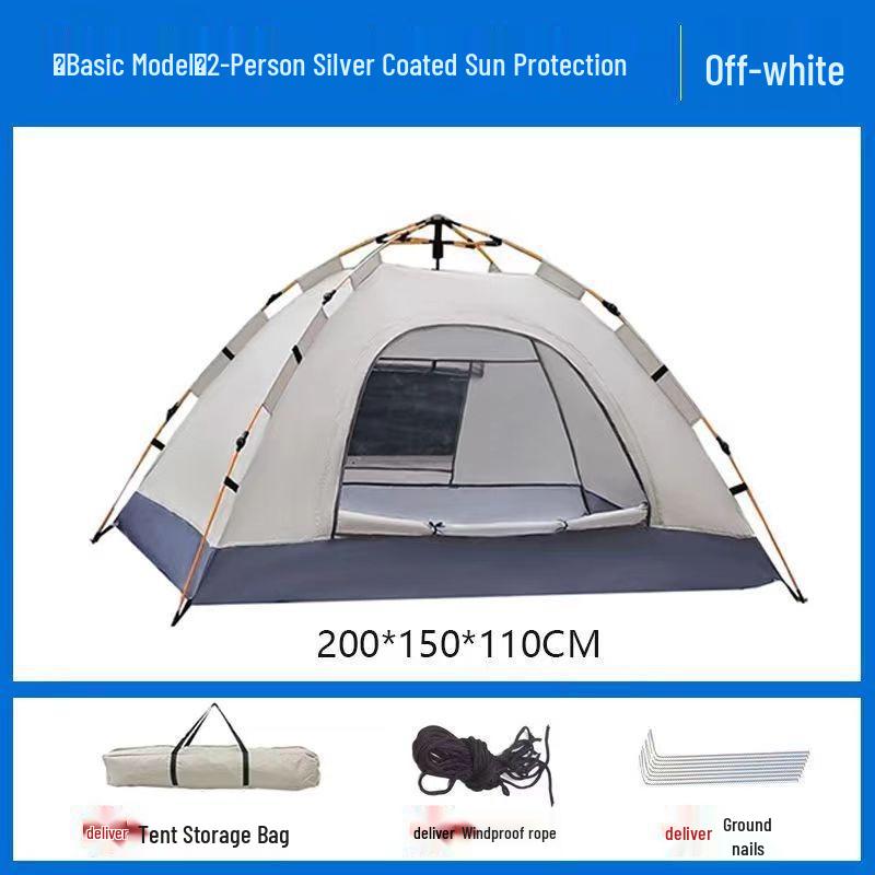 Portable Pop-Up Camping Tent with Sun & Mosquito Protection