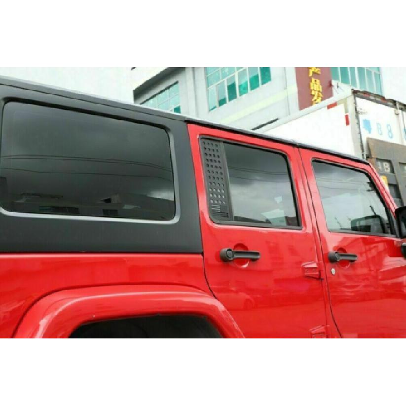 Rear Door Triangle Window Glass Cover Trim US Flag  For 2007-17 Jeep Wrangler JK
