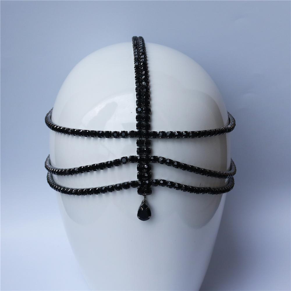 New Multi-Layer Rhinestone Hair Chain, European And American Bridal Wedding Personalized Hair Accessories, Fashionable Hair Accessories Hair Chain