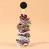 Unique Kids Hair Accessories Storage Stand Wood Display Holder Wood Texture Suitable for Hair Ties Elastics and Jewelry