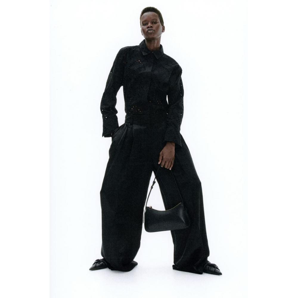 

Рубашка HM Broderie Anglaise, черная