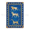 Babylonian  Animal Metal Sign Poster Wall Cave Plaques Living Room Create Cinema Tin Sign Poster