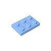 50PCS PLATE 2x3 DOTS Compatible with 3021 MOC Colors Galore Self-Locking Bricks Building Blocks Toys Accessories
