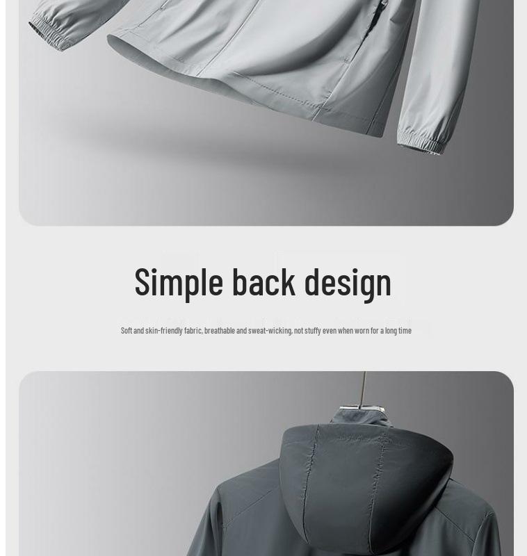 Men's High-End Ice Silk Sun Protection Jacket with Detachable Hood - Breathable, Quick-Drying Outdoor Sports Apparel for Couples