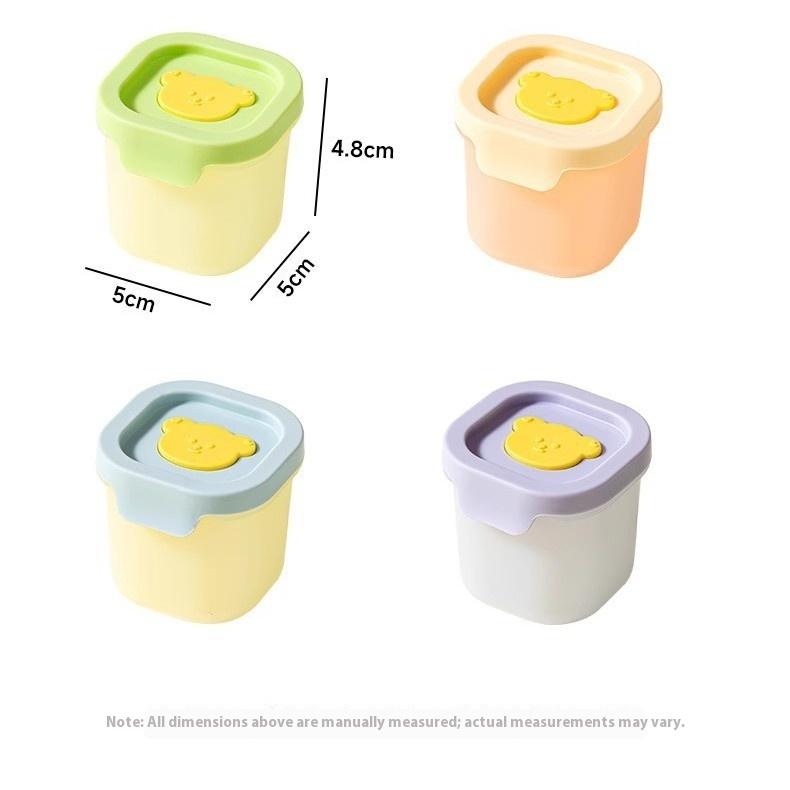 Baby food supplement box storage frozen grid silicone mold can be cooked meat mud complementary food packing box ice grid