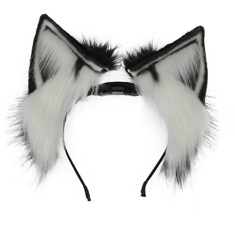 Rechargeable Animated Cat Ears Headband Cosplay Anime Convention - Fluffy Plush Adjustable Hair Accessory With Touch Sensor