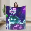 Geometry Dash Gaming Spiel Plüschdecken Super Weiche Decke Kinder Street Trend Sofa Sessel Sofa Bett Flanell Tagesdecke Überzug
