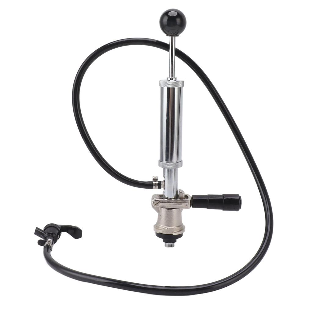 Pompă de butoi de bere din oțel inoxidabil de 4 inch, pompă manuală pentru picnic, kit de robinet de bere pentru baruri de homebrew