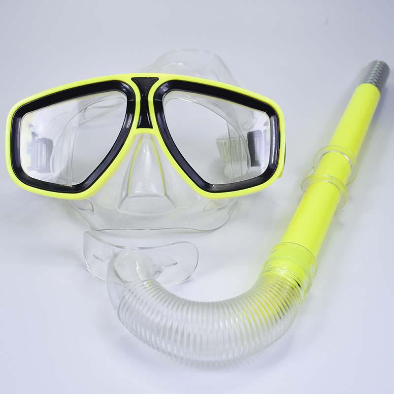 Dykning Snorkelset: Simmask & Glasögon för Vuxna & Barn med Stor Ram
