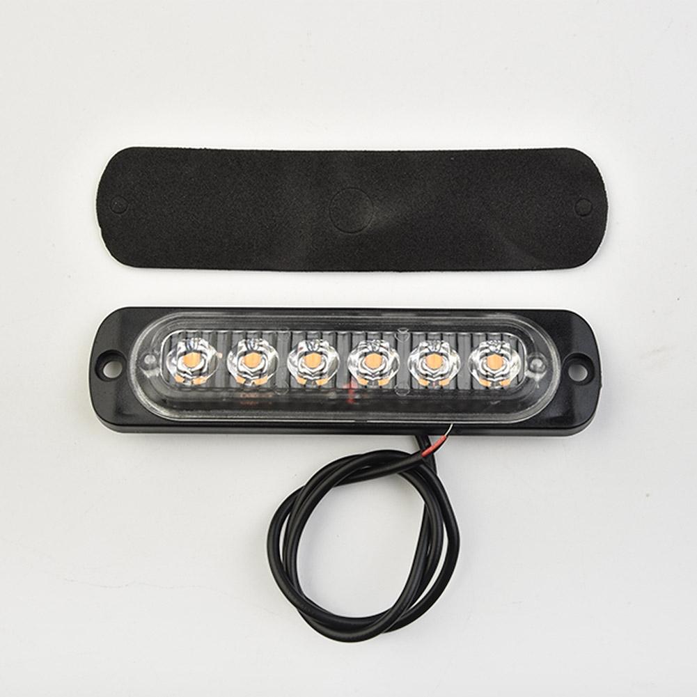 1pc LED Flash Light 6LED Yellow Light Always Bright