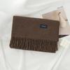 Women's High-End Red Imitation Cashmere Knit Shawl - Versatile & Fashionable