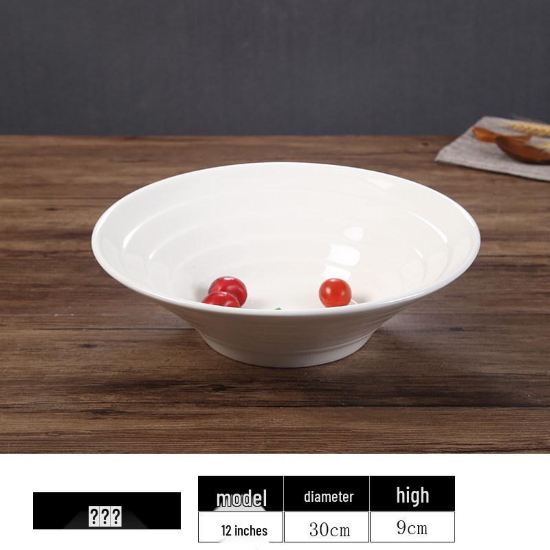 Creative Large Ceramic Soup Bowl - Thickened, Round, Restaurant & Household Tableware