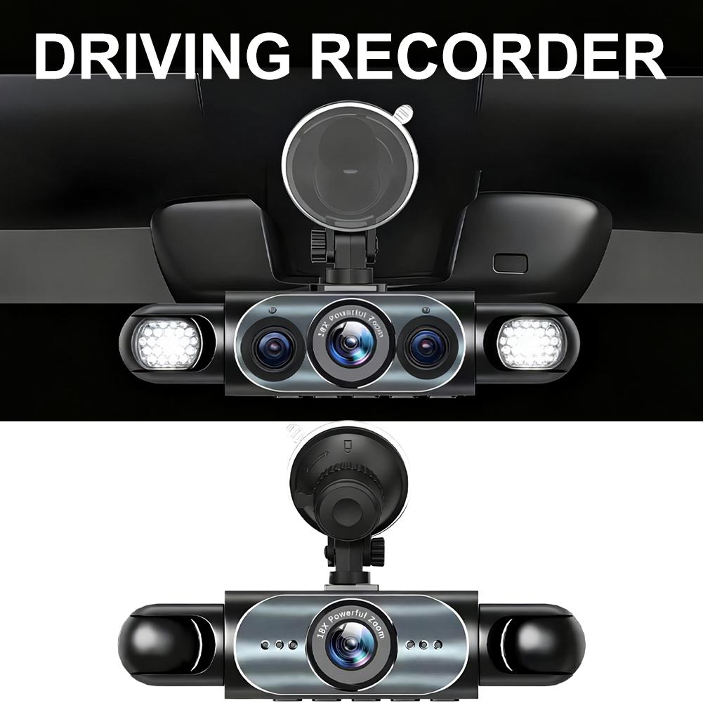 4 Channel Dash Cam 360° View 1080P 64GB Driving Recorder Loop Recording, 24H Parking Mode Full View Car Dashcam System