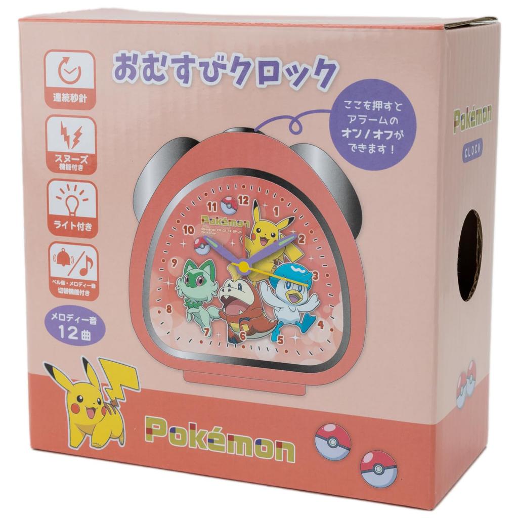 Fabrik Wecker Onigiri Uhr Melodie Klingel Ton Umschaltbarer Alarm Rot T's Pokémon PM-5520421NA
