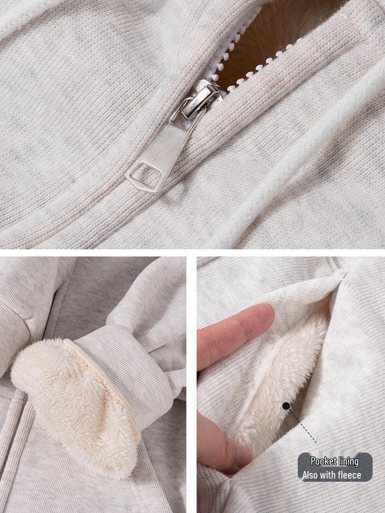 קפוצ'ון מרופד פליז לנשים: מעיל חורף צמר כבשים קוריאני 2025