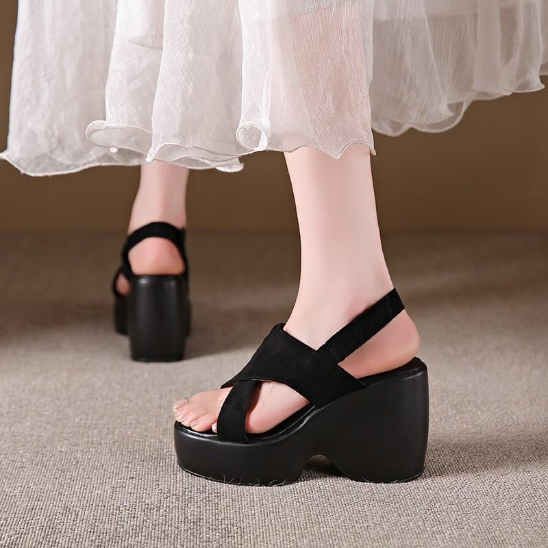 Fashion Wedges Platform Sandals Women Shoes Summer 2025 New Designer High Heels Woman Casual Shoes Elegant Dress Pumps Sandalias Mujer