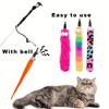9 PCS Cat Wand Toy Cat Feather Toys Interactive Cat Toys Worm for Indoor Cats