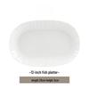 Jingdezhen Nordic Embossed White Dinnerware