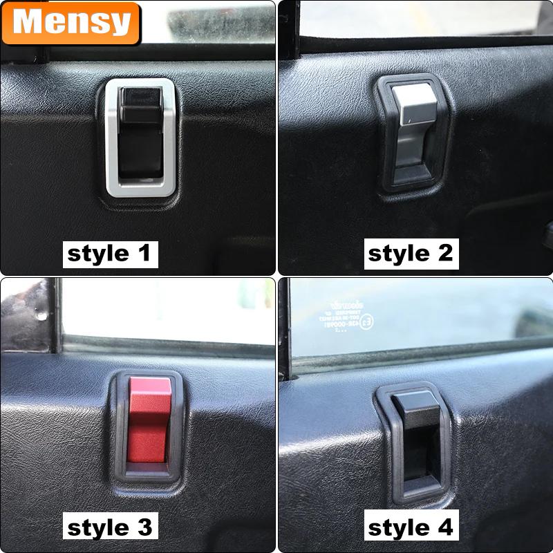 For Land Rover Defender 90 110 130 2004-2019 Aluminum Alloy Car Door Lock Pin Inner Handle Frame Decoration Cover Car Accessory