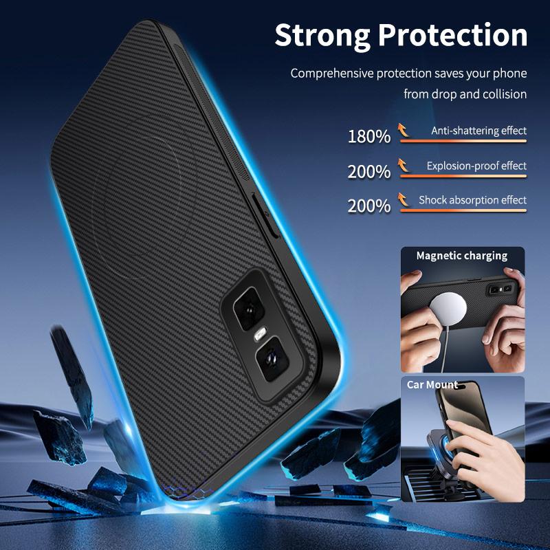 Carbon Fiber Wireless Charging Magnetic Cases ForInfinix GT 30 20 Pro Full Lens Protection Silicone Soft Bumper Cover Phone Case