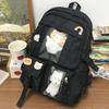 Solid Color Students School Bag Durable Large Capacity Daypack Nylon Ita Backpack  School