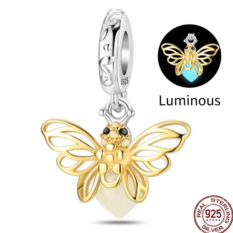 Original Copper Gold Series Charms Bead Sunflower Dogs Leopard Firefly Pendants Fit Bracelet Jewelry Gift Marking