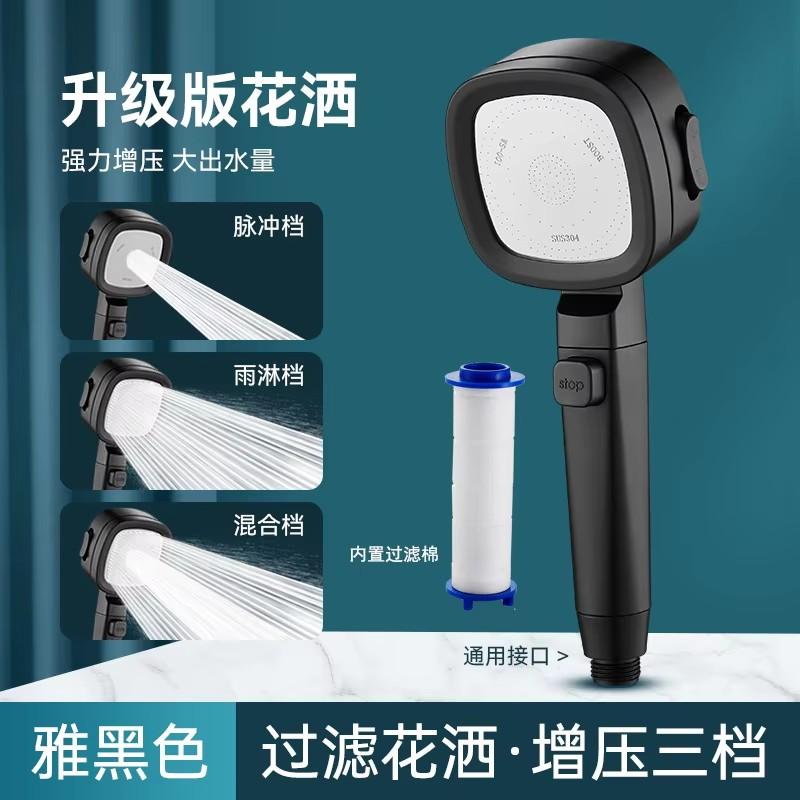 New 3 Modes High Pressure Shower Head Water Saving Shower Heads Adjustable Water Massage Sprayer Bathroom Accessories