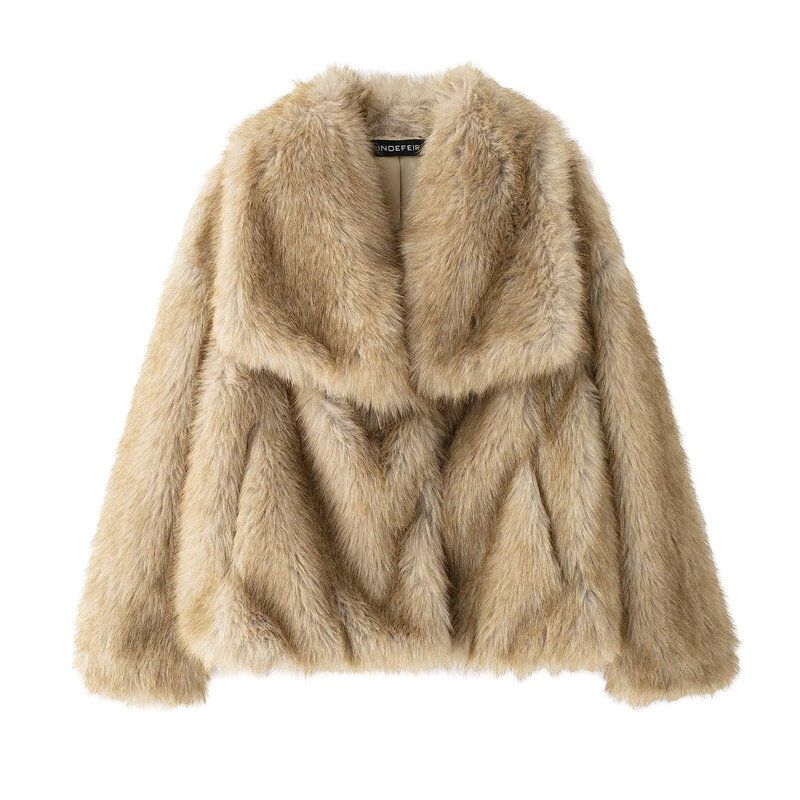 Western Style 2023 Autumn and Winter New Women Clothes Versatile Artificial Fur Effect Short Coat 4360240 712
