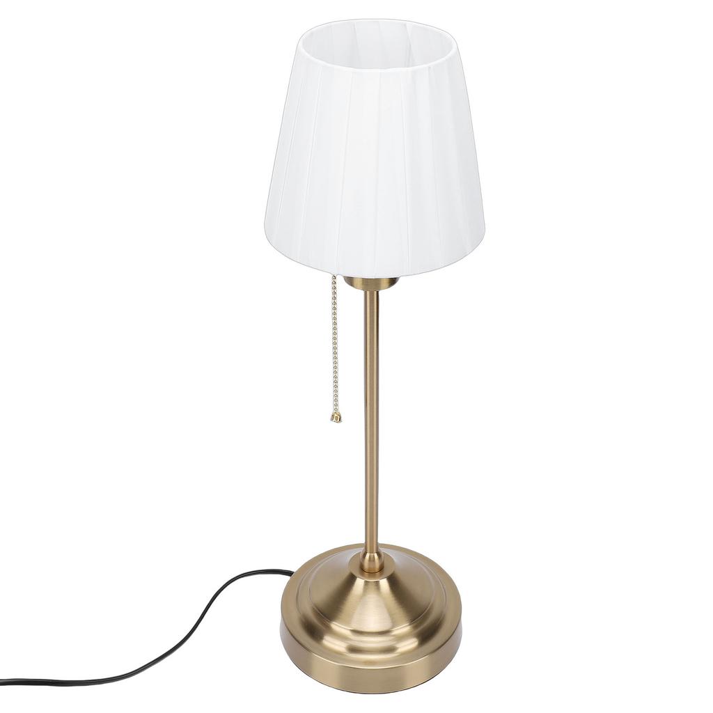 Pleated Table Lamp Aluminum Retro Warm Light Decorative Bedside Lamp for Nightstand Bedroom Living Room