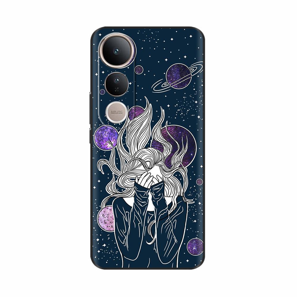 Fundas For Vivo V50 Lite 5G Popular Flowers Cartoon Soft Silicone Phone Back Cover For Vivo V50 V50 Lite 5G 4G Shell Casing Capa