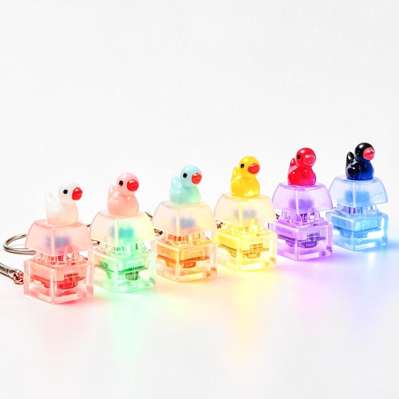 Cute Cartoon Animal Light Up Keychain Press Activated Led Adorable Design Ideal For Backpack Decor Kids Party Gifts