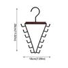 12 Hooks Clothes Storage Hangers’ Wood Handle Triangular Metal V-Shape Hook Anti-Slip Thick Hooks Dorm Storage Hanger