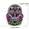 Broche Squelette Néon Coloré Halloween Mort-Vivant Épinglette Boucle Insigne Accessoire de Fête