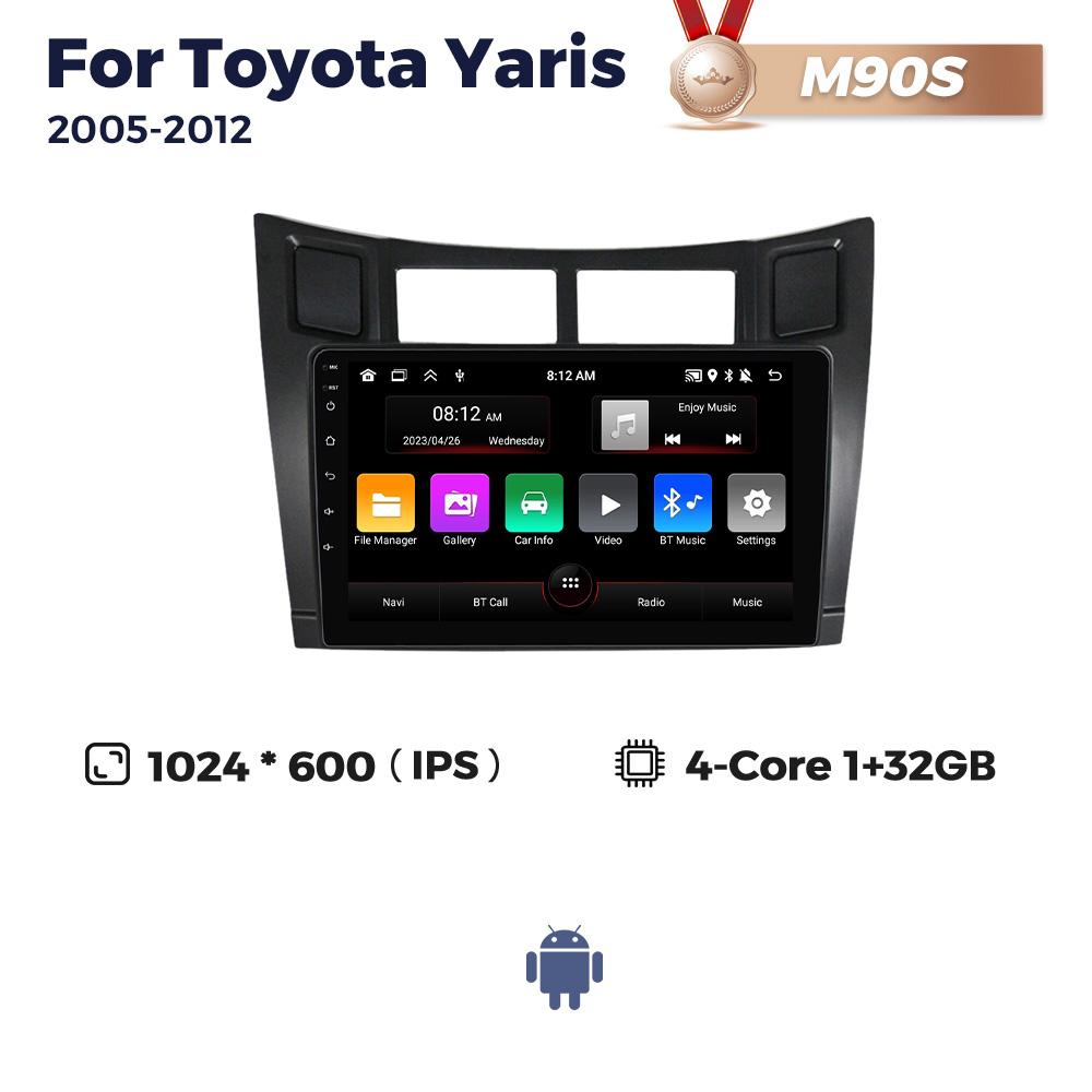 Navifly 8-Core 8+256G Android 13 Car Radio Multimedia Player For Toyota Yaris 2005-2012 GPS Carplay Auto Stereo 2Din Head Unit