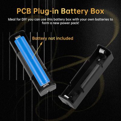 18650/21700 Batteriegehäuse 1/2/3/4 Sektionen Batteriehalter PC+ABS Feuerfestes Material DIY Powerbank Zubehörbox Enthält Federkontakte