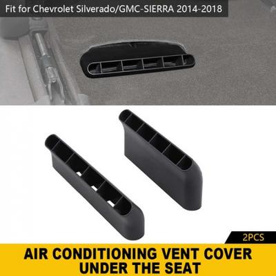 For 14-19 Silverado & Sierra Rear Seat Under Air Deflectors AC Vent Guards Bezel
