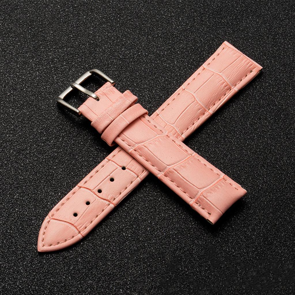 Genuine Leather Watch Strap 18mm 20mm 22mm WatchBand for Men Women Wrist Watch Band Accessories Metal Buckle Black Light Brown