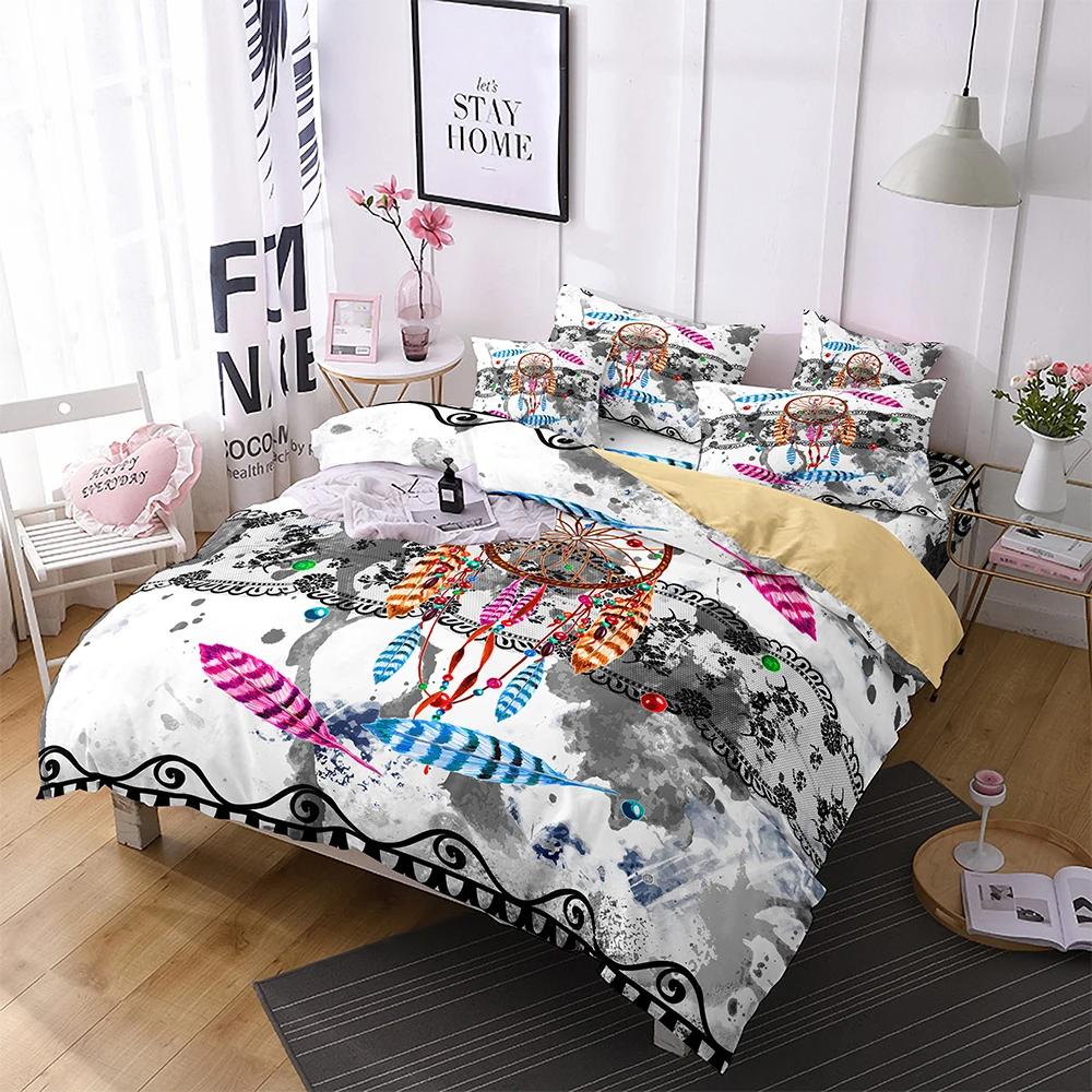 Print Bohemian Mandala Comforter Cover Super Comfortable Microfiber Fabric Bedroom Beddidng Set Datura Duvet Cover+pillowcases
