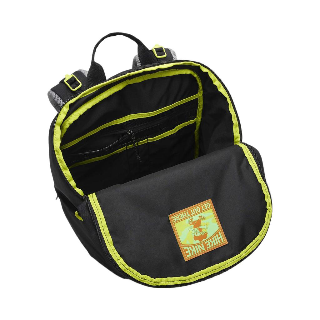 Nike Fabric Backpack Regular Men's Black & Fine Gray & Atomic Green DJ9677-010