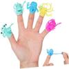 Kisangel 6 Pcs Colorful TPR Finger Puppets, Durable & Unbreakable Creative Hand Puppets for Kids, Parent-Child Interaction & Travel Toys